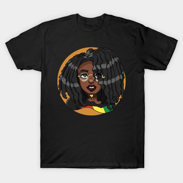 Black Girl Anime Cutey T-Shirt by NaturallyBlack